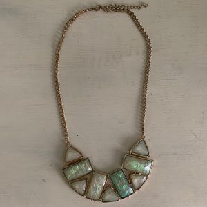 Gold and aqua statement necklace!